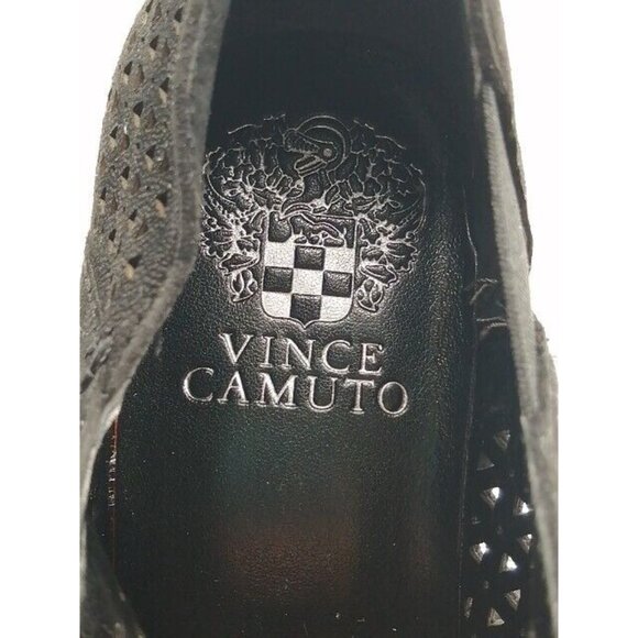 Vince Camuto‎ Womens Loafer Derindia Black Suede Perforated Slip On Stretch 7.5 - Picture 10 of 10